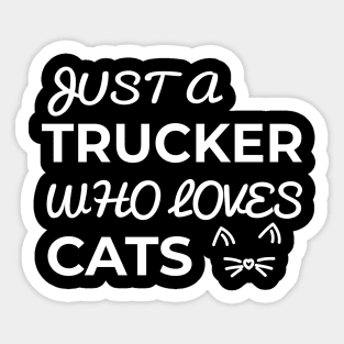 trucker cat Sticker